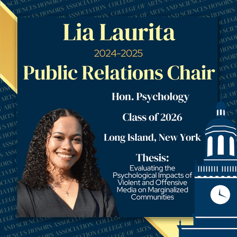 Public Relations Chair: Lia Laurita